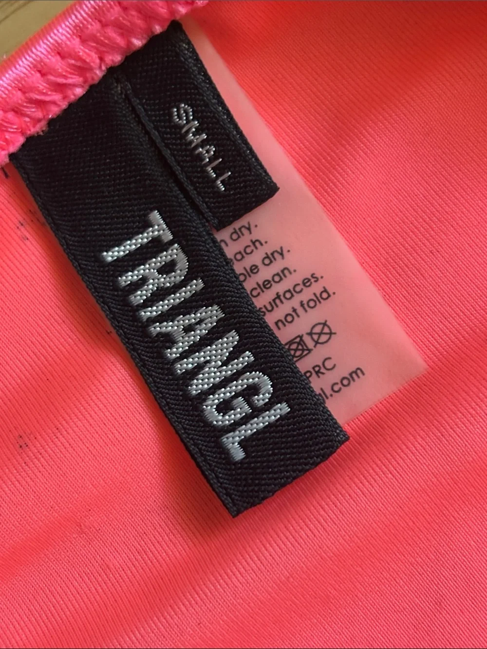 Triangl swimwear Neon Pink Bikini Bottom - Bright Pink Low-Rise Size Small Beach